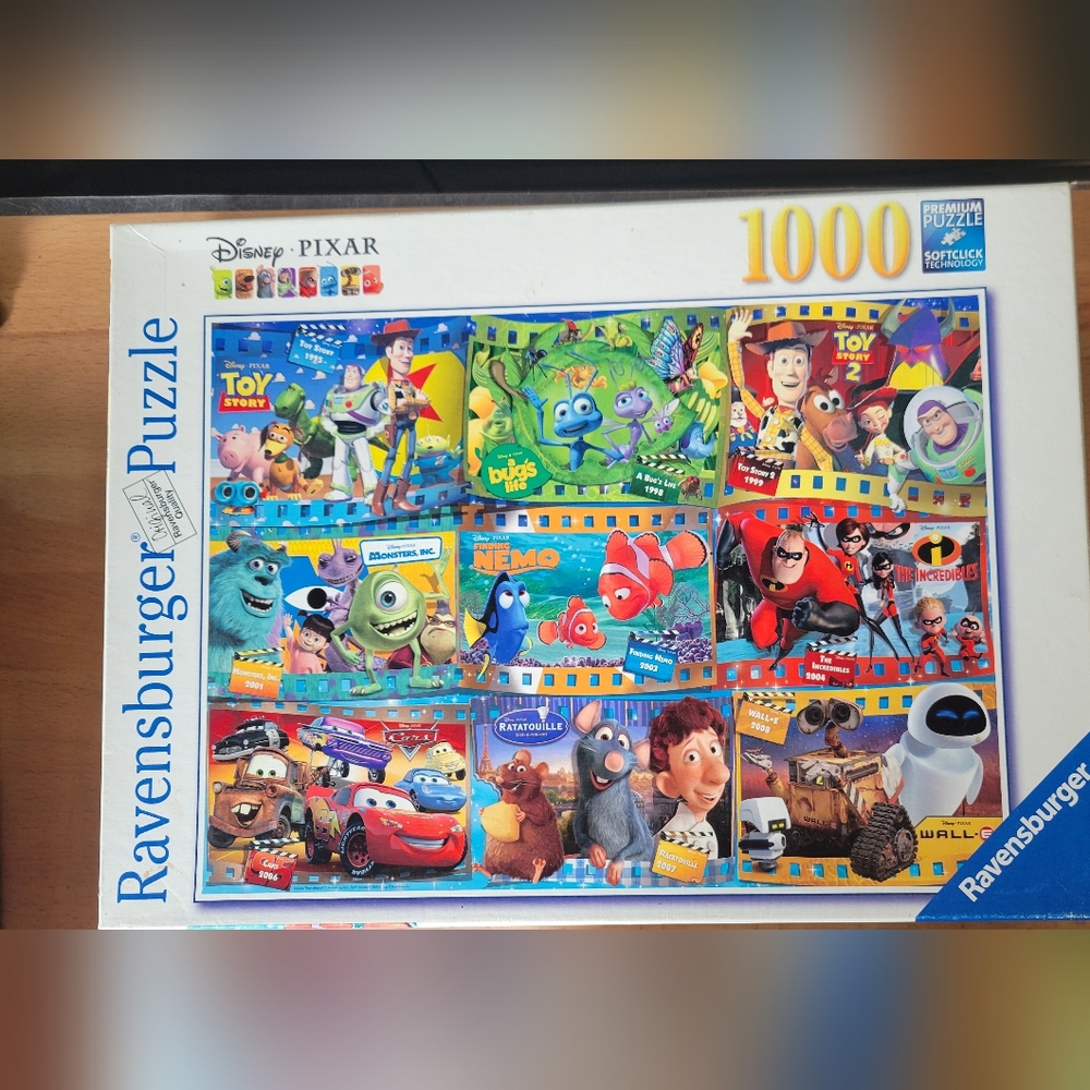 Ravensburger Disney Pixar Movies 1000 Pc Puzzle Toy Story Nemo Cars USED COMPLET